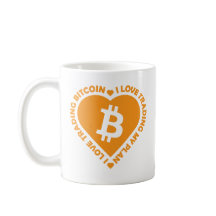 I Love Trading Bitcoin Text Heart 