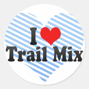 I Love Trail Mix Classic Round Sticker
