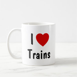 I Love Trains Coffee Mug