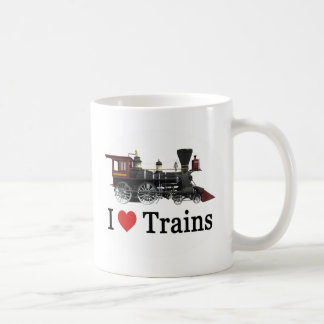 I Love Trains Coffee Mug