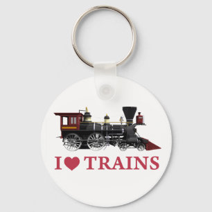 I Love Trains Key Ring