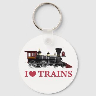 I Love Trains Key Ring