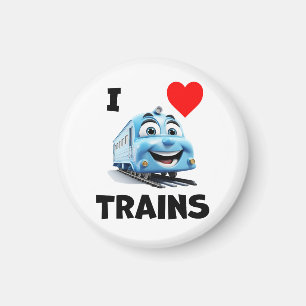 I love trains magnet
