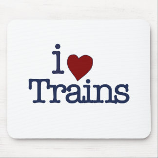 I Love Trains Mouse Mat