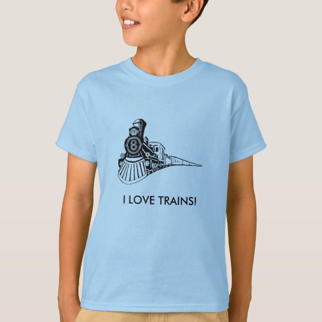 I LOVE TRAINS! T-Shirt (Front)