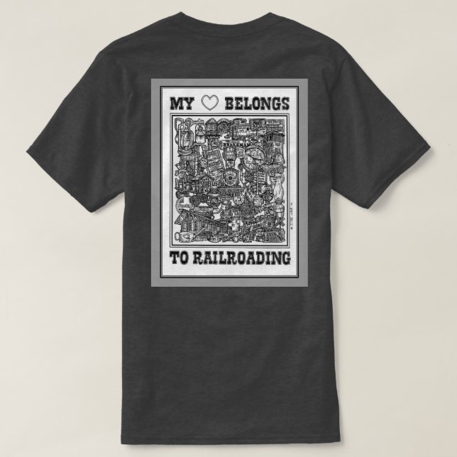 I Love Trains T-Shirt (Design Back)