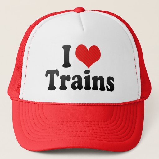 Image of I Love Trains Trucker Hat