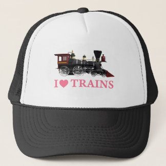 I Love Trains Trucker Hat