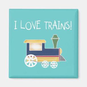 I Love Trains Tshirts and Gifts Magnet