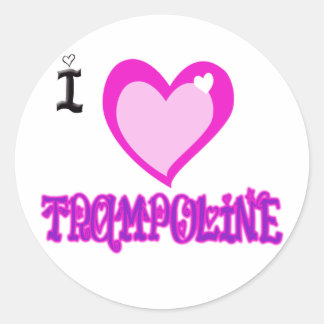 I LOVE Trampoline Classic Round Sticker
