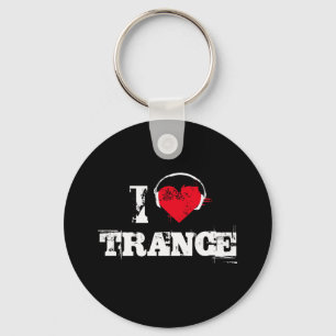 I love trance key ring