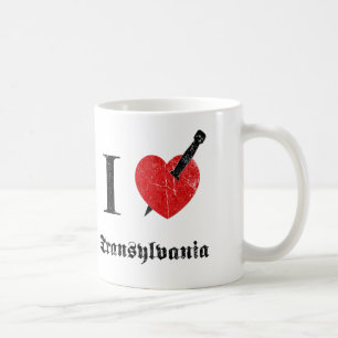 I love Transylvania (black eroded Font) Coffee Mug