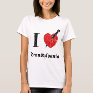 I love Transylvania (black eroded Font) T-Shirt