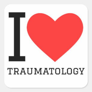 I love traumatology square sticker