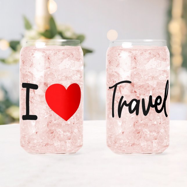 I Love Travel Glasses (Insitu (Wedding))