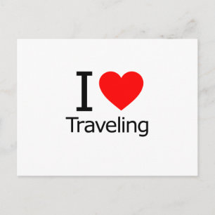 I Love Travelling Postcard