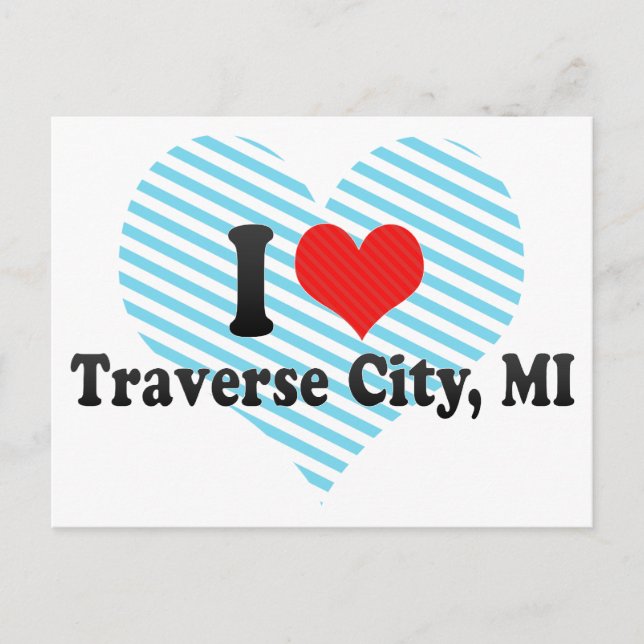 I Love Traverse City, MI Postcard (Front)