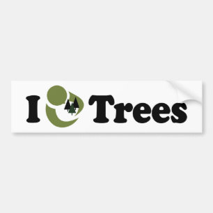 I Love Trees Bumper Sticker