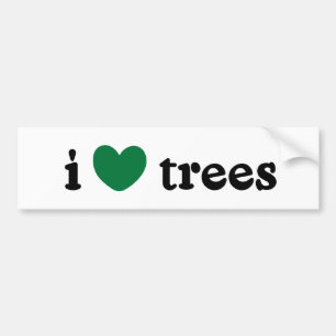I Love Trees Bumper Sticker