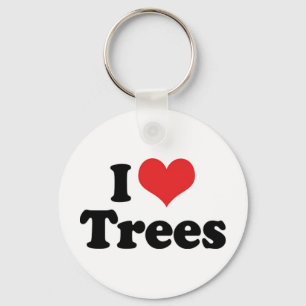 I Love Trees Keychain