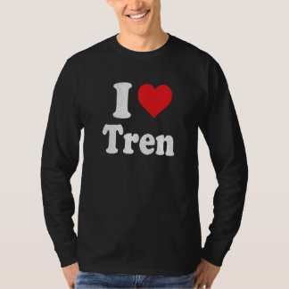 I Love Tren Distressed Retro Vintage T-Shirt