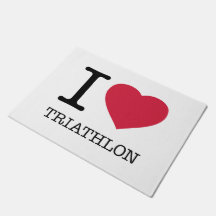 I LOVE TRIATHLON DOORMAT