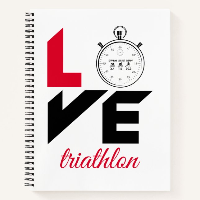 I love triathlon notebook (Front)