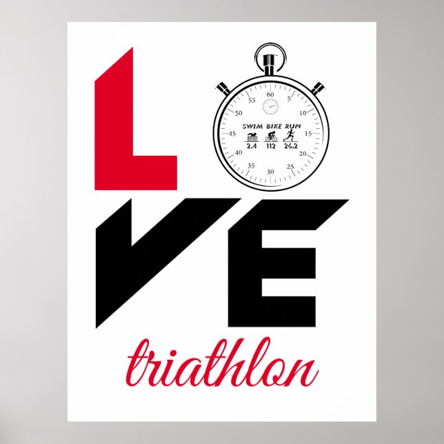 I love triathlon poster (Front)