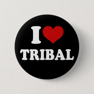 I Love Tribal 6 Cm Round Badge