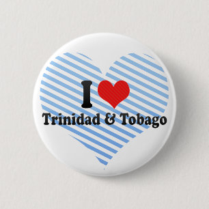 I Love Trinidad & Tobago 6 Cm Round Badge