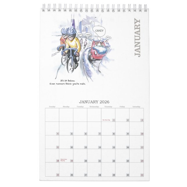 I Love Tris 2013 - Calendar for Triathletes - Vert (Jan 2026)