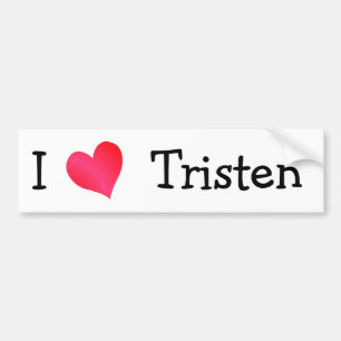 I Love Tristan Bumper Sticker