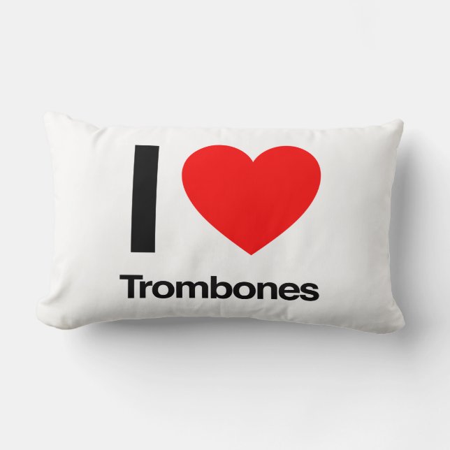i love trombones lumbar cushion (Front)