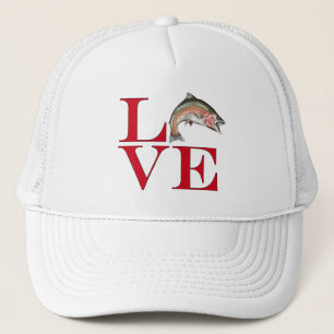 I Love Trout Trucker Hat