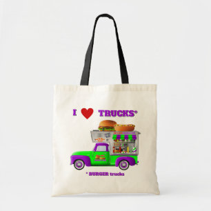 I Love Trucks (Burger Trucks) Tote Bag
