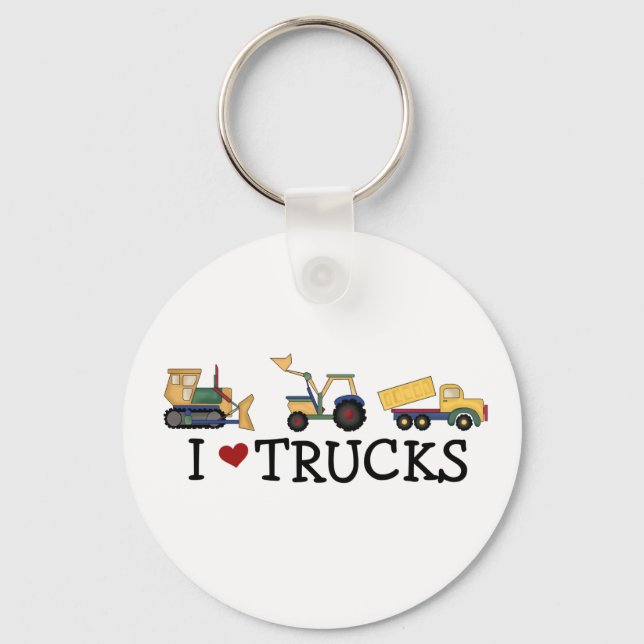 I Love Trucks Key Ring (Front)