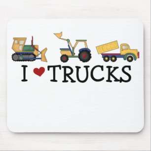 I Love Trucks Mouse Mat