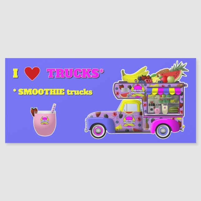 I Love Trucks (SMOOTHIE Trucks) magnet (Front)