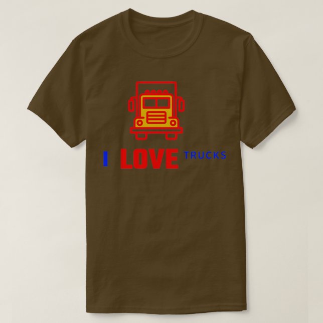 I love trucks T-Shirt (Design Front)
