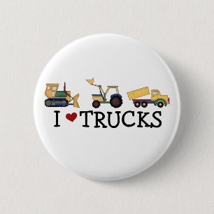 I Love Trucks T-shirts and Gifts 6 Cm Round Badge