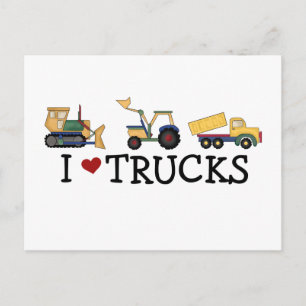 I Love Trucks T-shirts and Gifts Postcard
