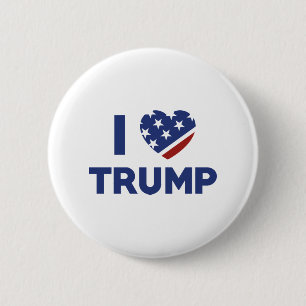 I Love Trump 6 Cm Round Badge