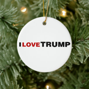 I Love Trump Ceramic Tree Decoration