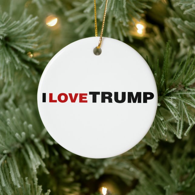 I Love Trump Ceramic Tree Decoration (Tree)