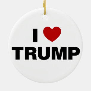 I Love Trump Ceramic Tree Decoration