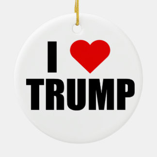 "I LOVE TRUMP" CERAMIC TREE DECORATION