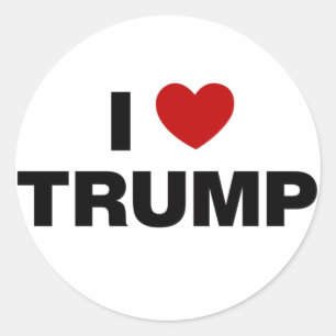 I Love Trump Classic Round Sticker
