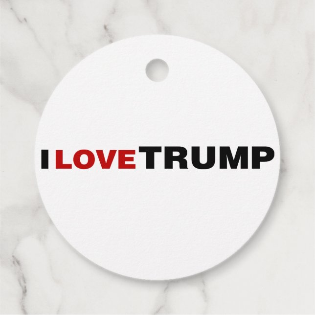 I Love Trump Favour Tags (Back)