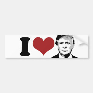 I Love Trump for President Bumper --.png Bumper Sticker