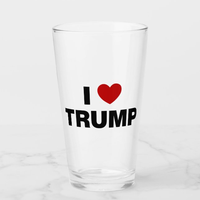 I Love Trump Glass (Front)